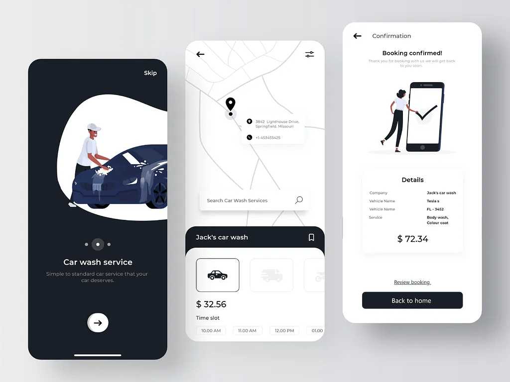 Car Wash App Booking