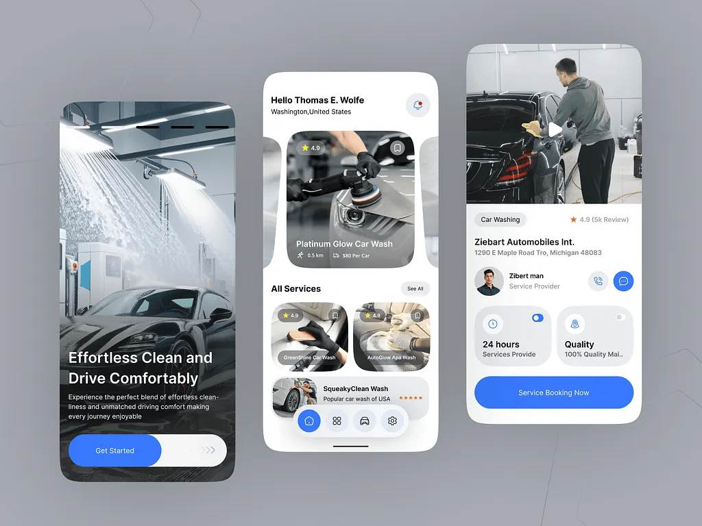 Car Wash App Dashboard