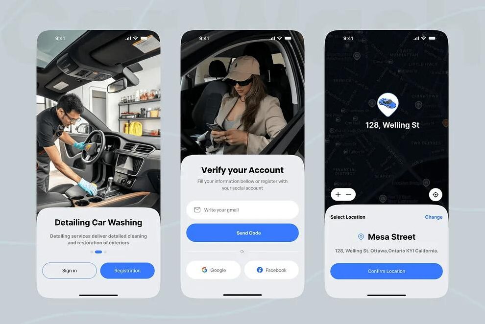 Signup in Car Wash App