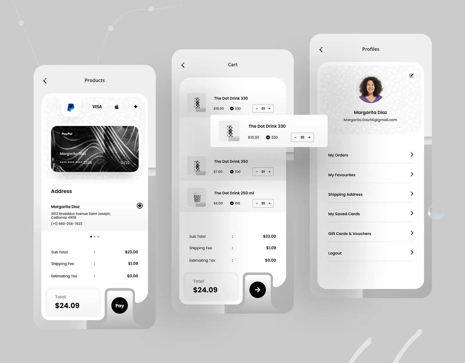 eCommerce app checkout page