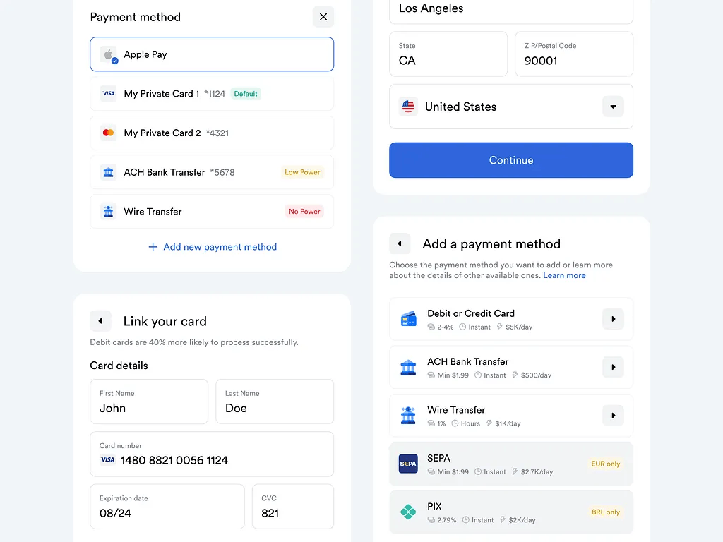 Adding a Payment Method