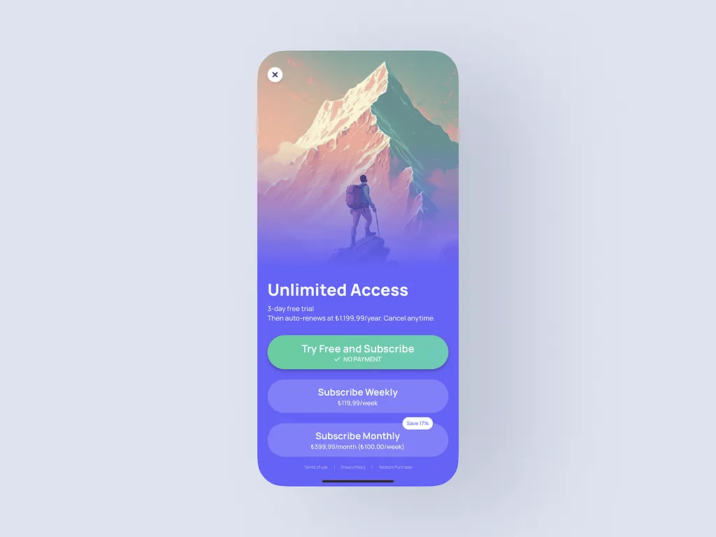 Subscription model monetization