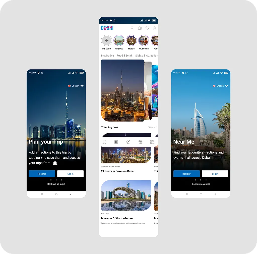 Visit Dubai app design