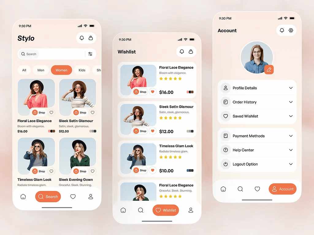 Fashion App Wishlist