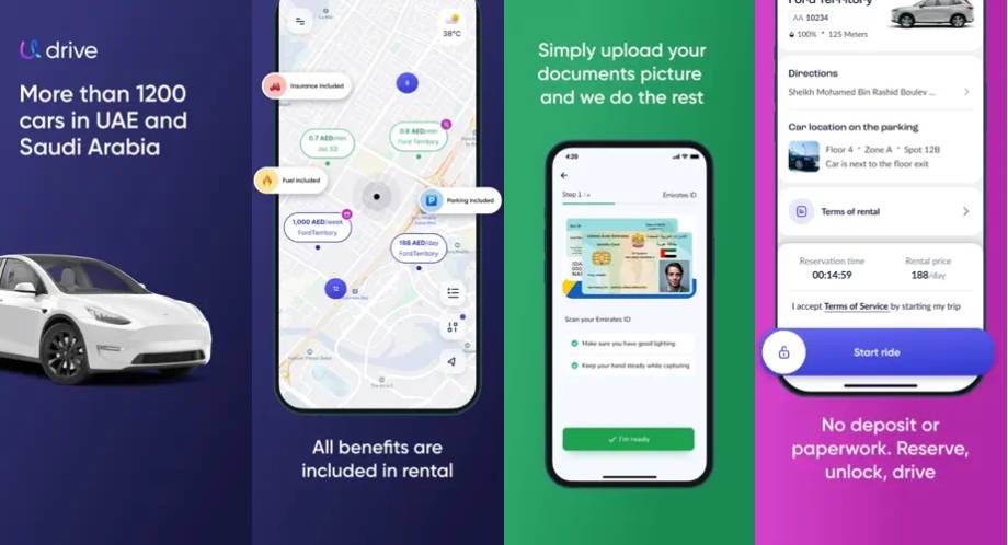 Udrive mobile app