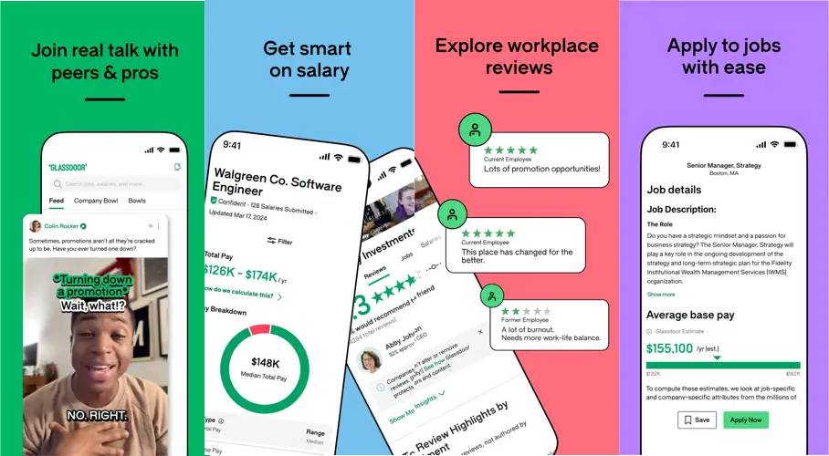 Glassdoor job search app