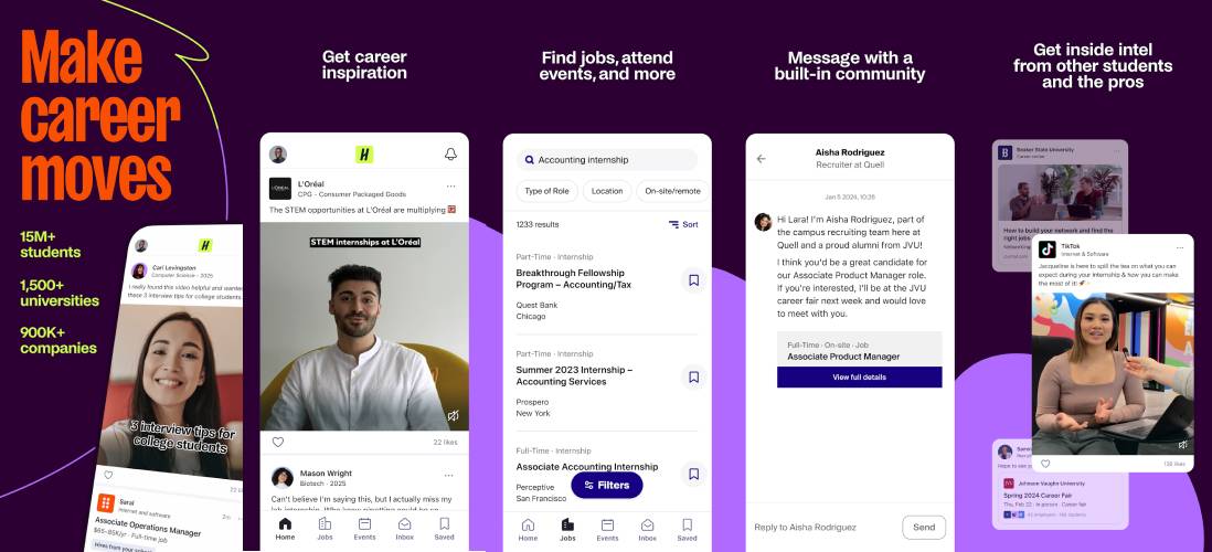 Handshake job search app