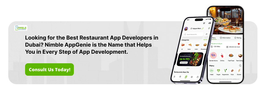Restaurant mobile app development cost in Dubai