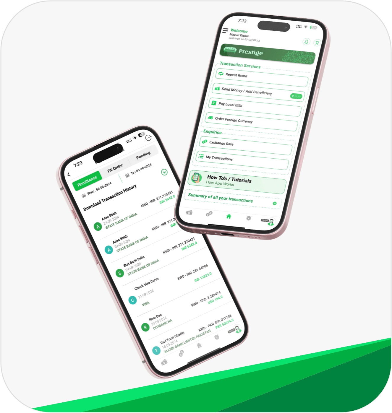 Al Mulla Exchange app design