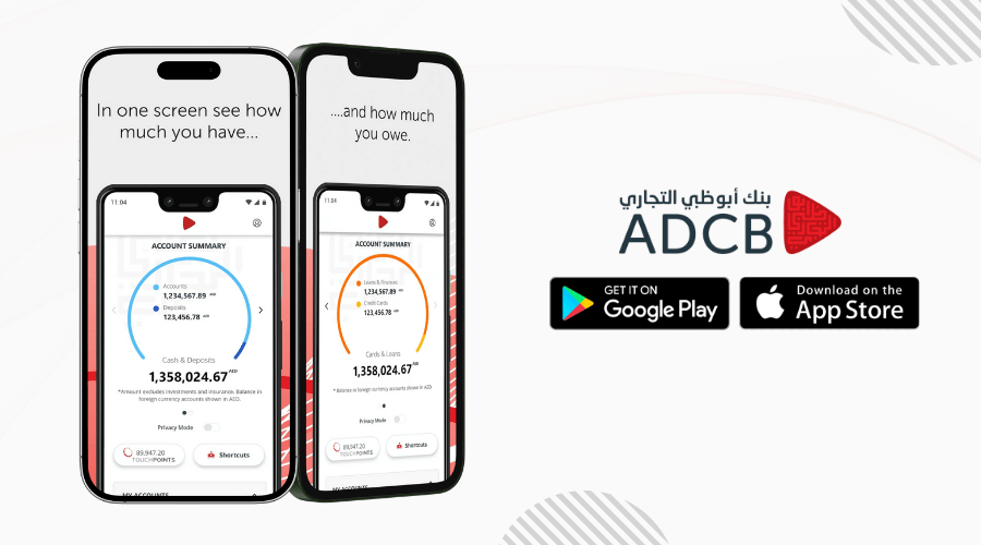 ADCB mobile banking app