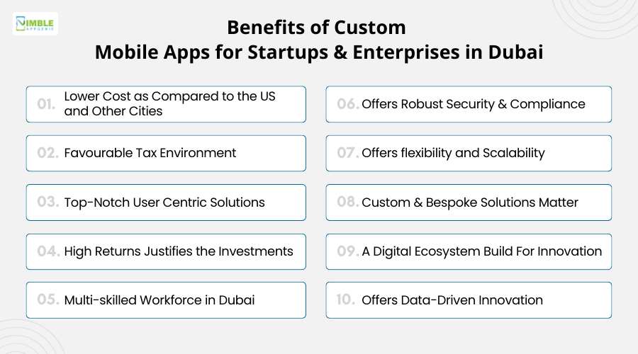 Benefits of Custom Mobile Apps for Startups & Enterprises in Dubai